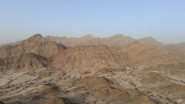 Arabian Hajar mountain range drone
