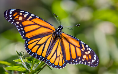 Fototapeta premium Whispers of Wings, A Kaleidoscope of Life in the Butterfly Garden