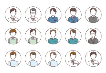Fototapeta premium 医療機関で働く人々のアイコンセット