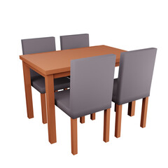 Dining Table 3d Icon