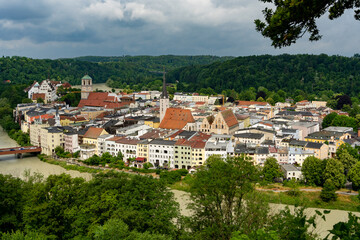Fototapeta na wymiar Wasserburg am Inn ist eine kleine schöne Altstadt in Bayern mit vielen Sehenswürdigkeiten
