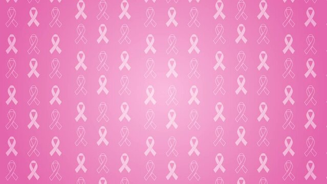 Pink background ribbon pattern for breast cancer campaign awareness