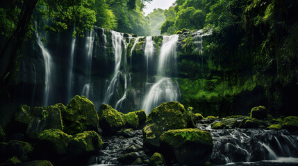 Waterfall in the Jungle. Generative Ai