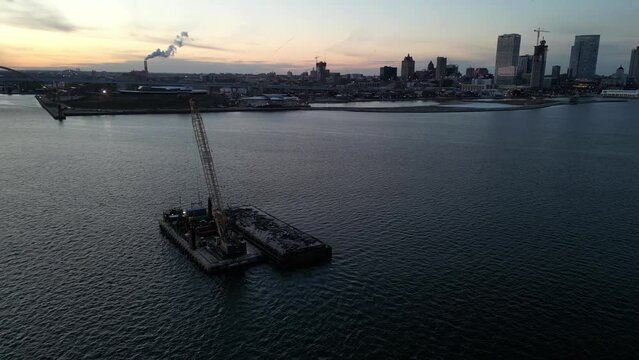 Milwaukee Lakefront and Skyline Drone Footage 2023