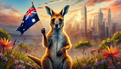 Illustration of Australia Day - obrazy, fototapety, plakaty