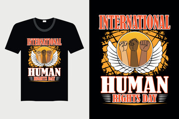 International Human Rights Day - Human Rights Day T-shirt Design, Vector Graphic, Vintage, Typography, T-shirt Vector