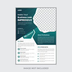 Modern business flyer design template, abstract business flyer, vector template design