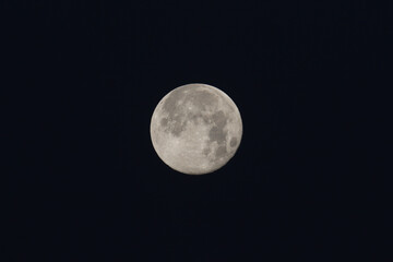 The full Beaver moon as seen from Hertford Heath, UK.