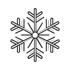 line illustration of snowflake winter season