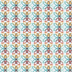 Colorful flower pattern with elegant and simple shape. Pattern Background. Colorful Pattern Background