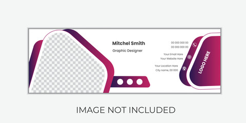 Corporate new business email signature banner, personal facebook timeline cover design template