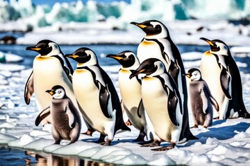 group of emperor penguins