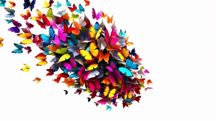 Butterfly surrounded by many beautiful small Ai Generative