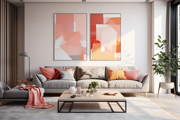 minimalist apartment living room color palette