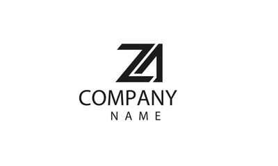 ZA letter logo design concept - obrazy, fototapety, plakaty