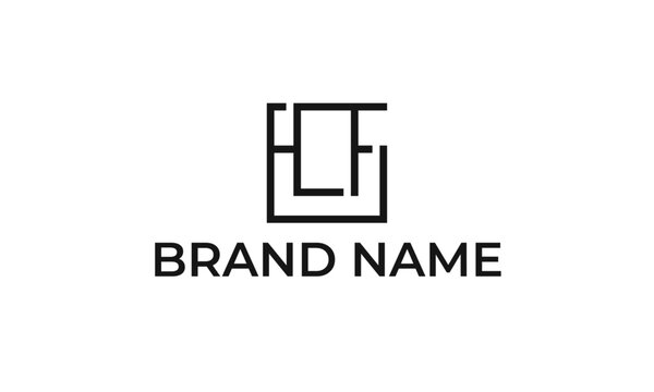 hcf letter logo design concept