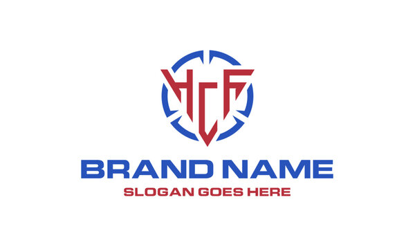 hcf letter logo design concept