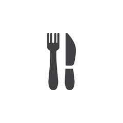 Knife with fork vector icon