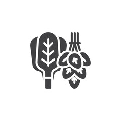 Basil and mint vector icon