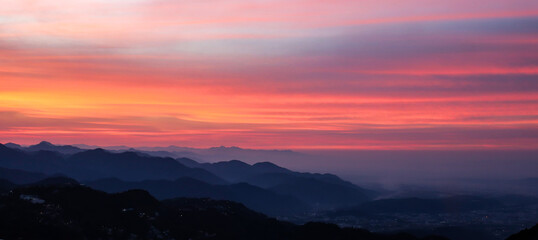 beautiful sunset over the mountains mac wallpaper