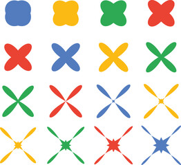 set of colorful shapes vector image