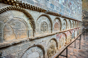 The Royal Monastery of San Juan de la Peña located in Botaya, southwest of Jaca, Huesca, Aragon...