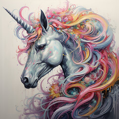 Artistic Style Unicorn Painting Drawing Artwork