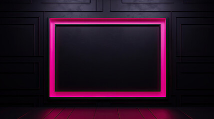 pink border frame on black background blank template mockup chalkboard blackboard