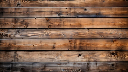 Naklejka premium Rustic wooden background. Old natural planked wood. Generative AI.