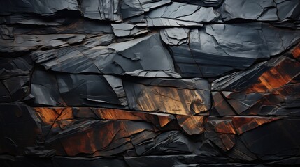 Shale rock background. Its fine layers, formed from compacted mud and silt, whisper the narratives of geological epochs.