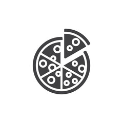 Pizza cut vector icon