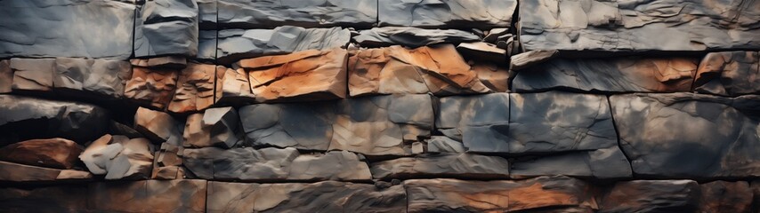 Shale rock background. Its layered brushstrokes, shaped by sedimentary forces, depict the evolving landscapes through ages.