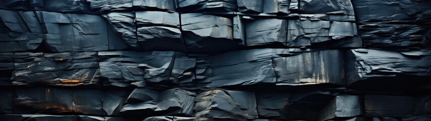 Shale rock background. Its layered brushstrokes, shaped by sedimentary forces, depict the evolving landscapes through ages. - obrazy, fototapety, plakaty