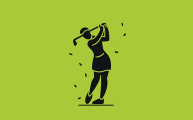 Fototapeta na wymiar illustration of a golf player
