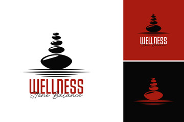 Wellness logo design suitable for health and wellness businesses. It conveys a sense of balance, harmony, and holistic well being, making it perfect for yoga studios, spas, and wellness centers.