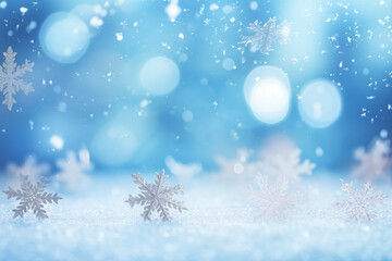 a winter wonderland with snowflakes