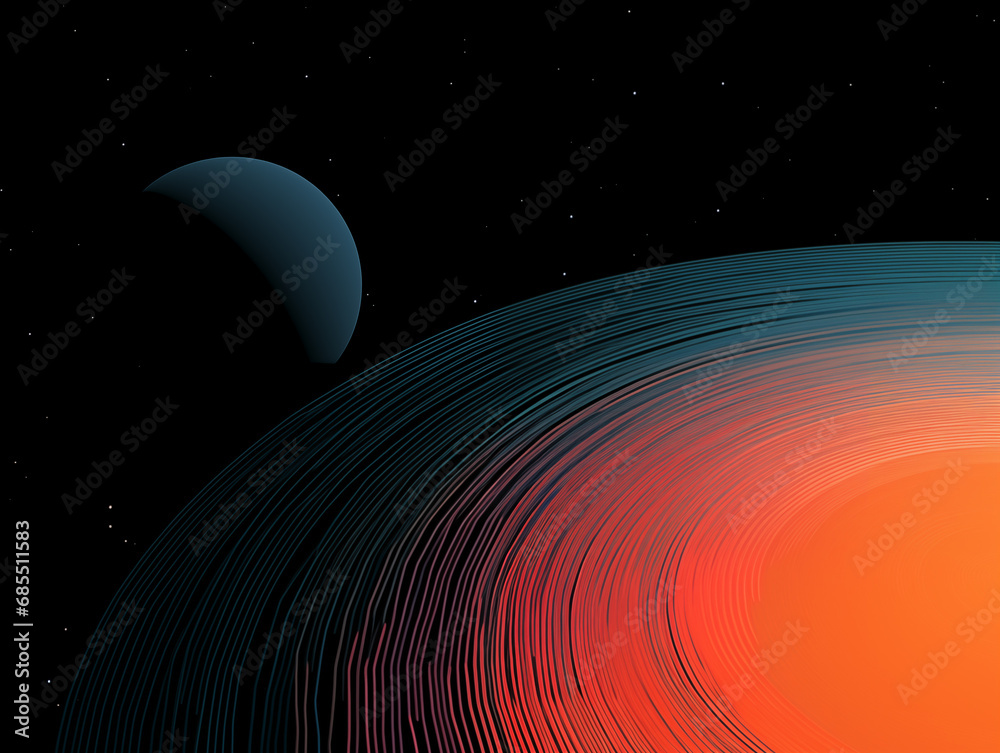 Canvas Prints creative illustration of universe planet,created with generative ai tecnology.