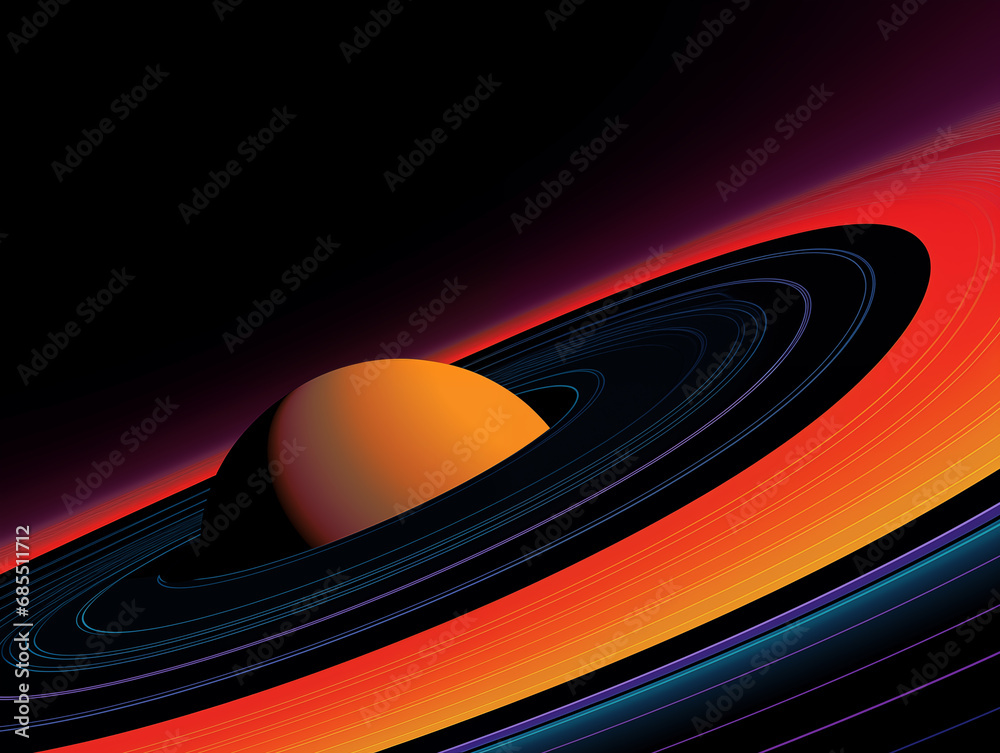 Canvas Prints creative illustration of universe planet,created with generative ai tecnology.
