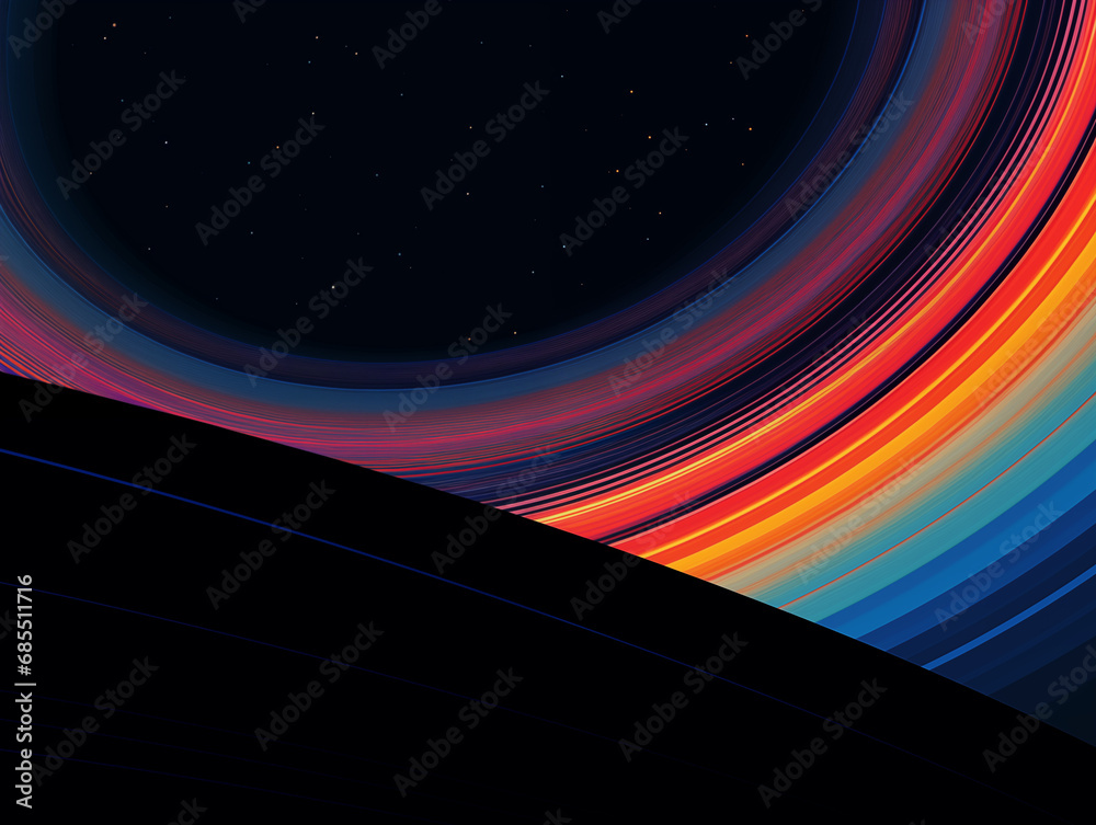 Canvas Prints creative illustration of universe planet,created with generative ai tecnology.