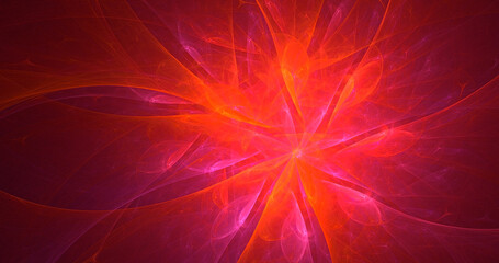 3D manual rendering abstract fractal light background