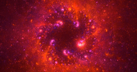 3D manual rendering abstract round hole light background