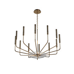 chandelier on the ceiling isolated on transparent background, hanging lamp, pendant light, 3D illustration, cg render