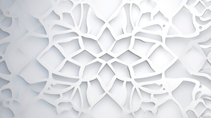 White Islamic pattern background.Islamic pattern background with geometric patterns. White oriental volumetric pattern - obrazy, fototapety, plakaty