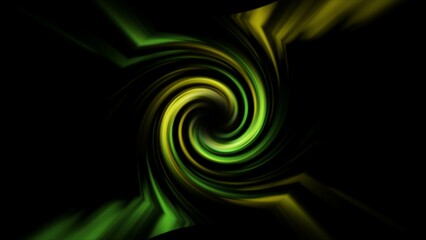 Rotate 4k background. Abstract colorful wavy background in yellow and green colors. Modern colorful wallpaper and black background.
