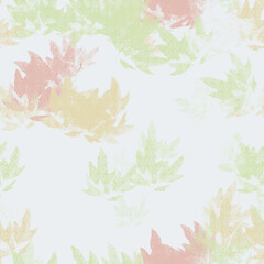 seamless hand-drawn seamless pattern with leaves