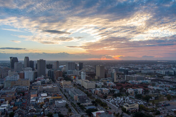 Downtown New Orleans, Louisiana at sunset