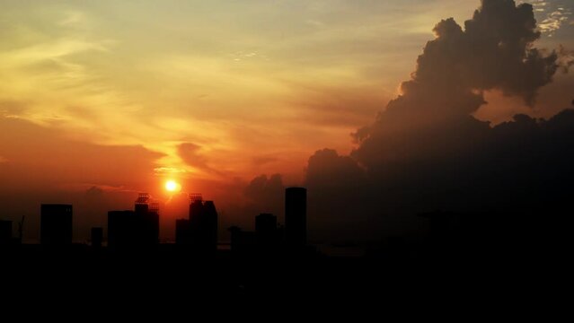Timelapse revealing iconic Marina Bay Sands building in Singapore