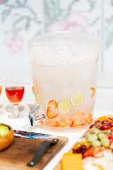 Refreshing Strawberry and Lime Citrus Sparkling Drink
