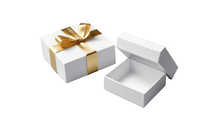 gift box with ribbon isolated on transparent background