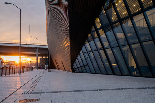 modern building in urban space.Image for cgi backplate production.